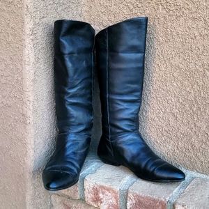 Black leather boots sz 7 womens